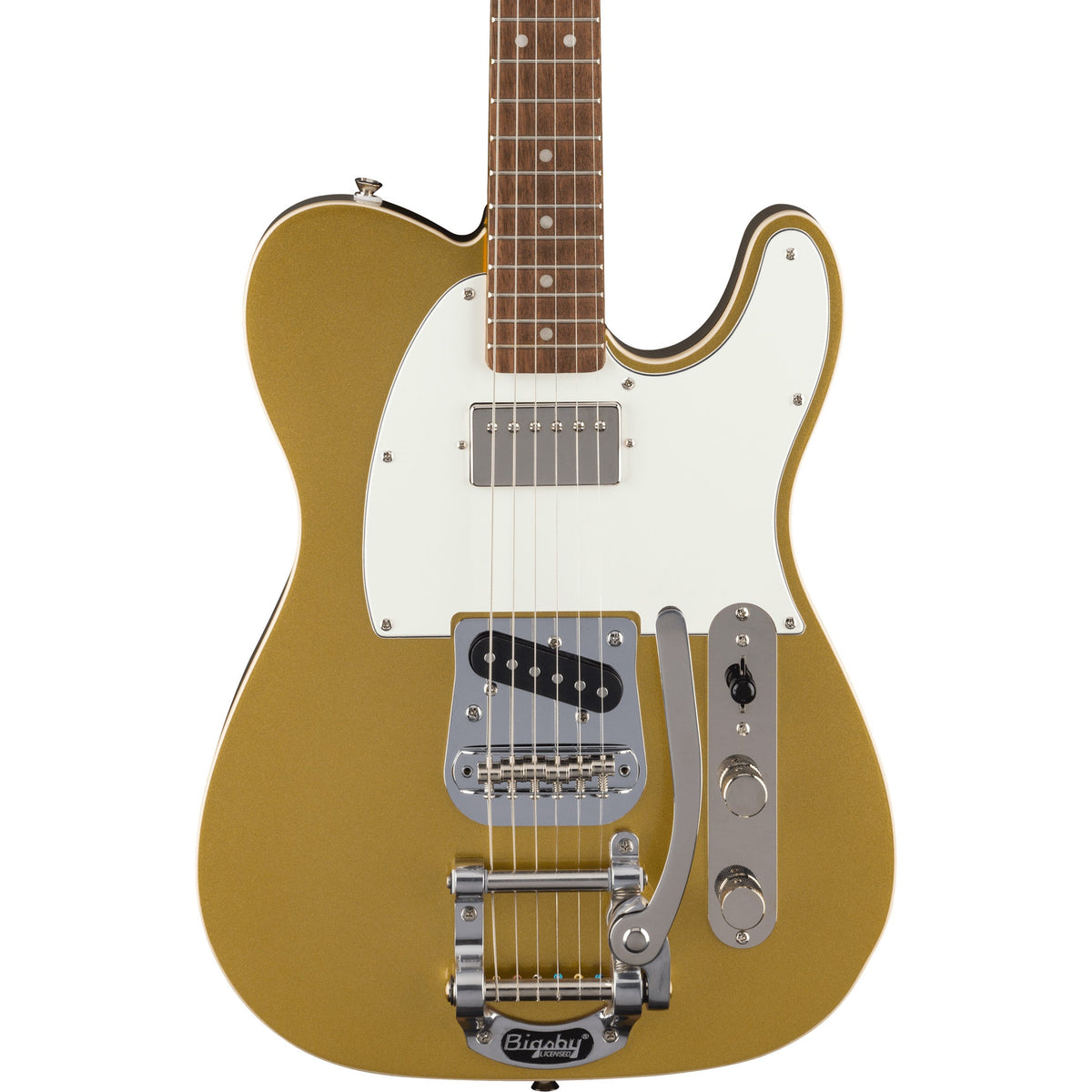 Squier Classic Vibe Custom Telecaster SH Electric Guitar w/Bigsby - Aztec Gold