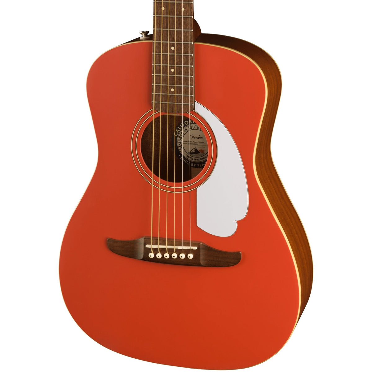 Fender Malibu Player Acoustic Electric Guitar - Fiesta Red