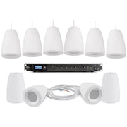 Pure Resonance Audio Business Music System with (10)C3 Pendant Speakers and RMA120BT Rack Mount Bluetooth Mixer Amplifier