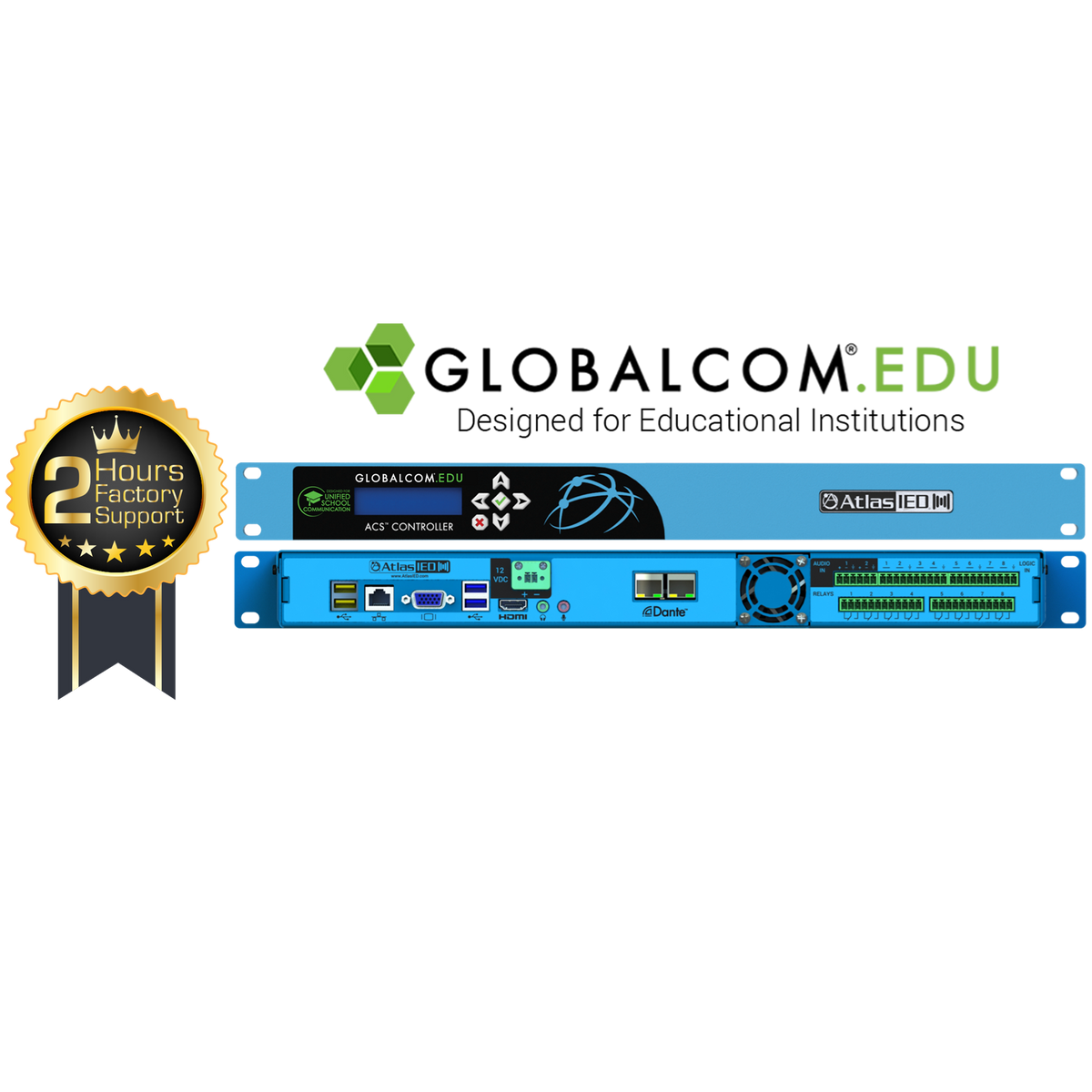 AtlasIED IP116-D-EDU-CS Announcement Control System with 16 Dante Simultaneous Audio Streams