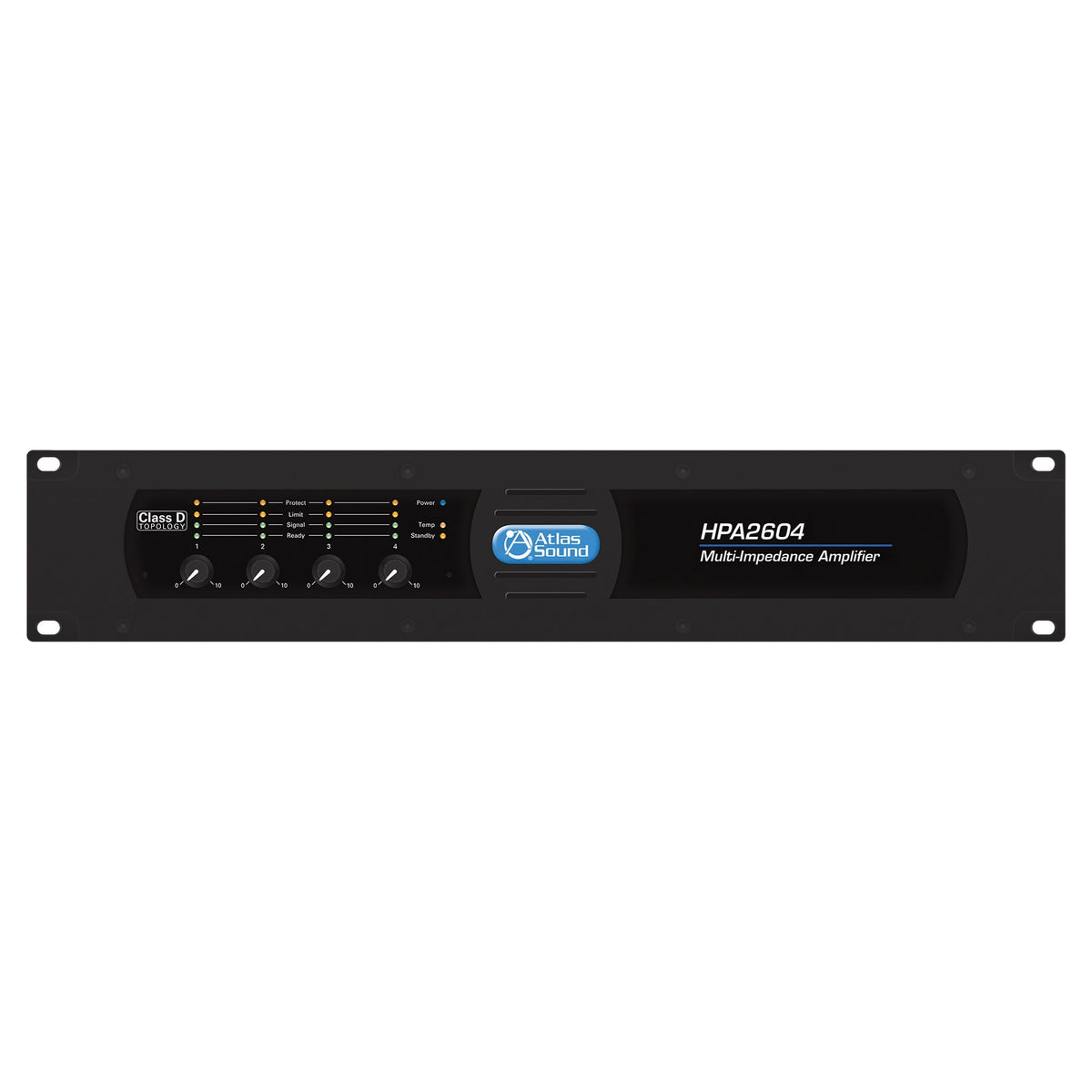 AtlasIED HPA2604 4-Channel x 650W Commercial Multi-Impedance Power Amplifier