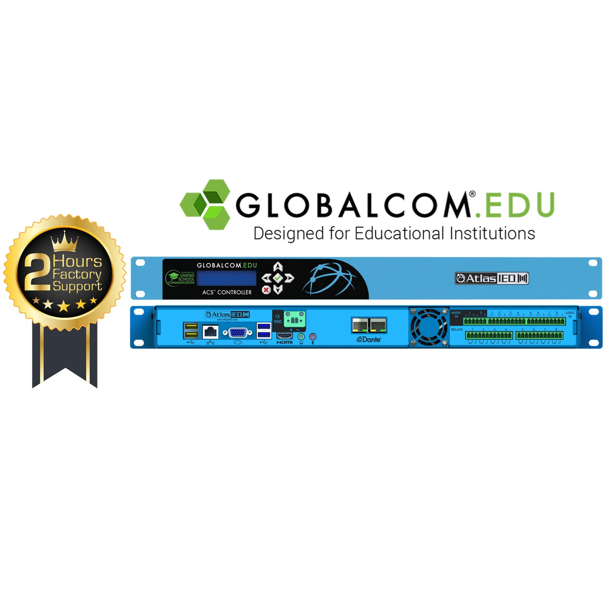 AtlasIED IP116-EDU-CS Announcement Control System with 16 CobraNet Simultaneous Audio Streams
