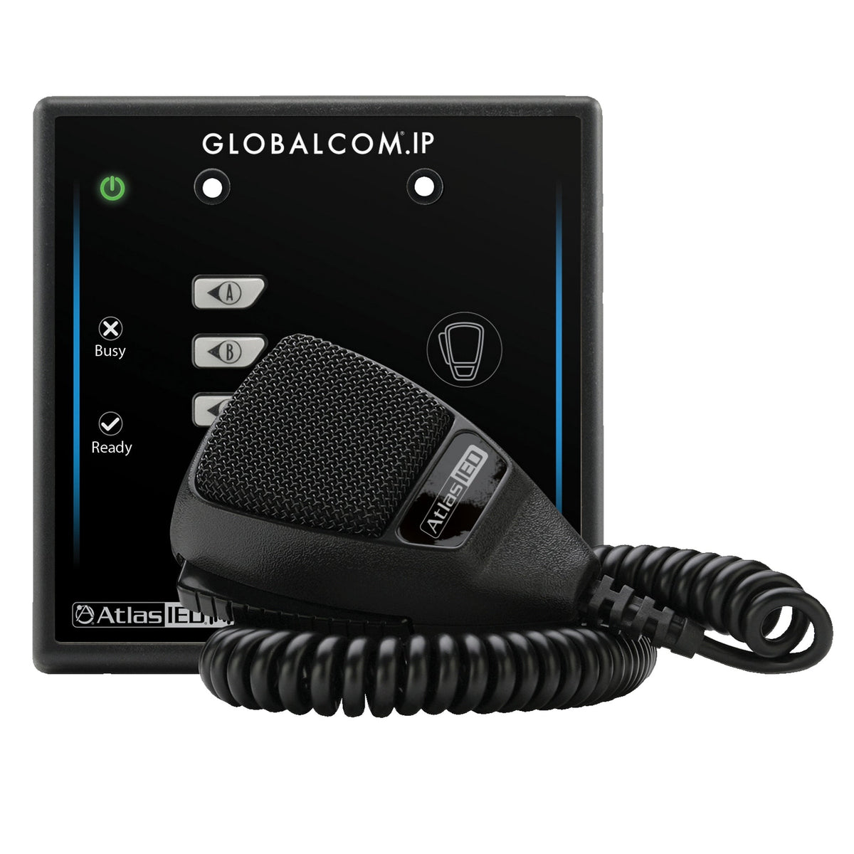 AtlasIED IPCSD4 Digital Microphone Station with 4 Programmable Buttons, Dante Enabled