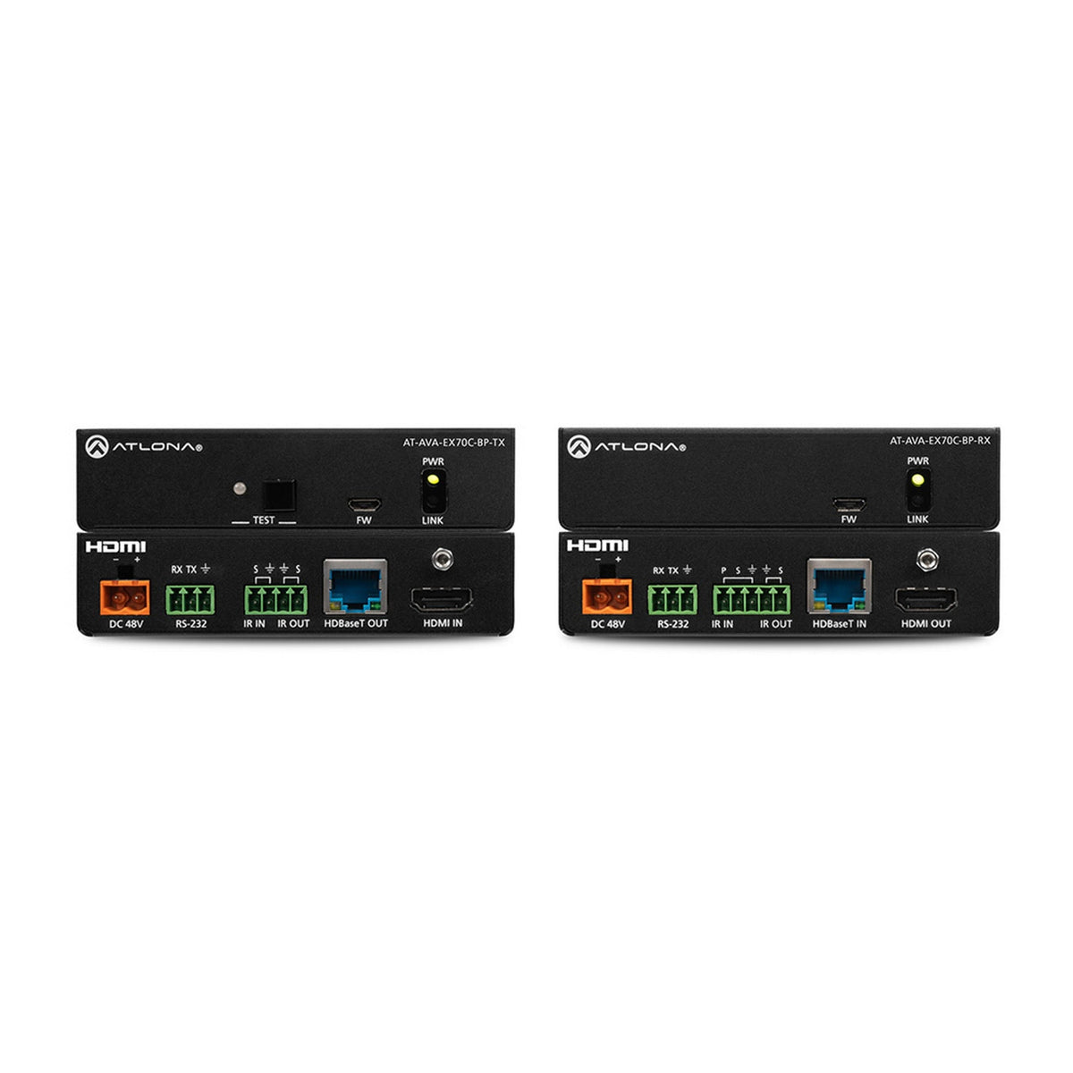 Atlona AT-AVA-EX70C-BP-KIT 4K/UHD HDMI over HDBaseT Extender Kit with Control and Bidirectional Remote Power