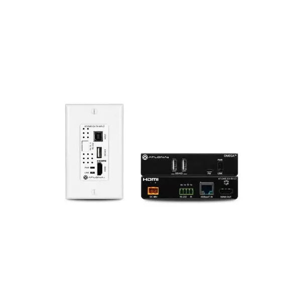 Atlona AT-OME-EX-WP-KIT Omega Wallplate HDBaseT Extender with HDMI Input and USB Hub