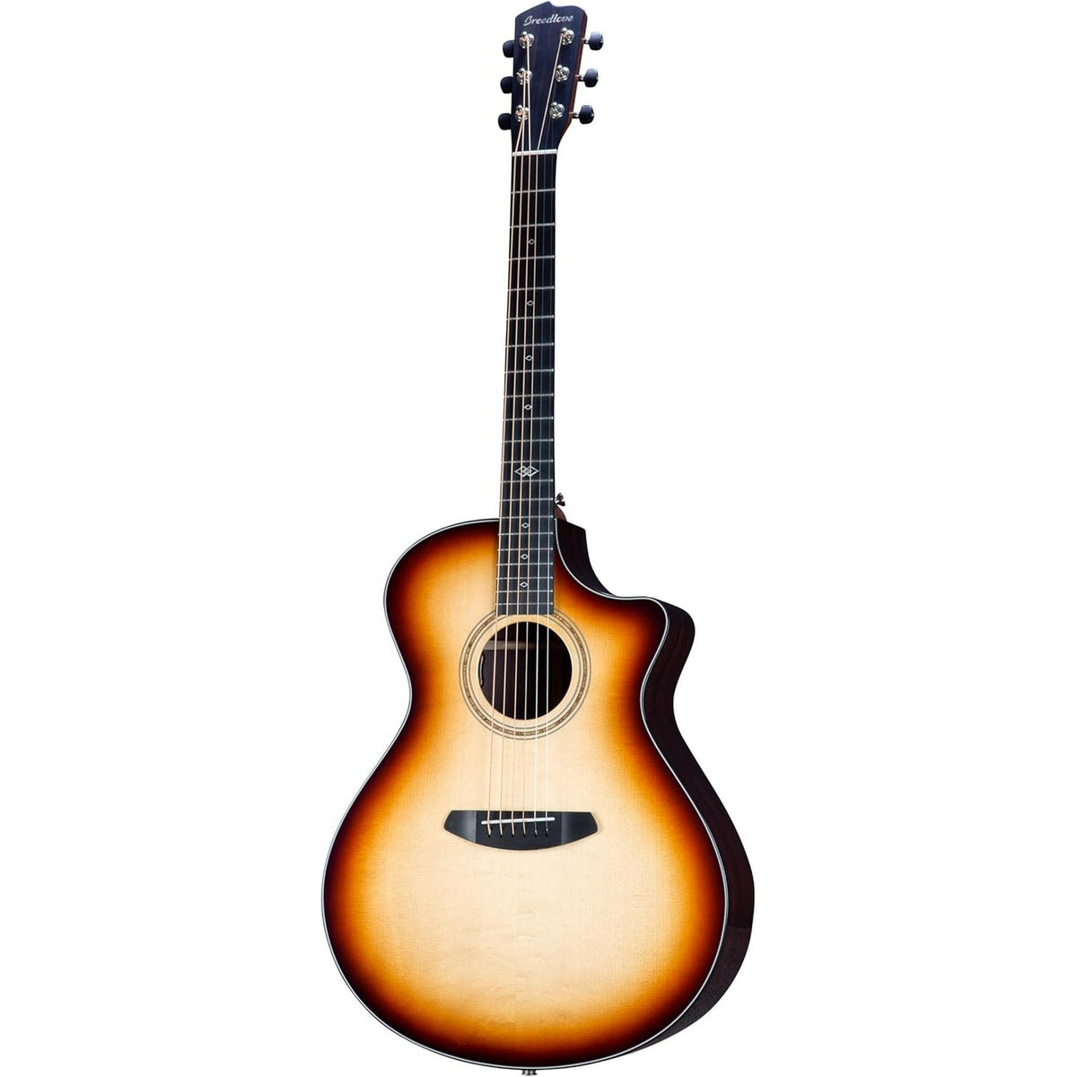 Breedlove Premier Concerto CE Acoustic-Electric Guitar, Burnt Amber Adirondack/East Indian Rosewood Finish