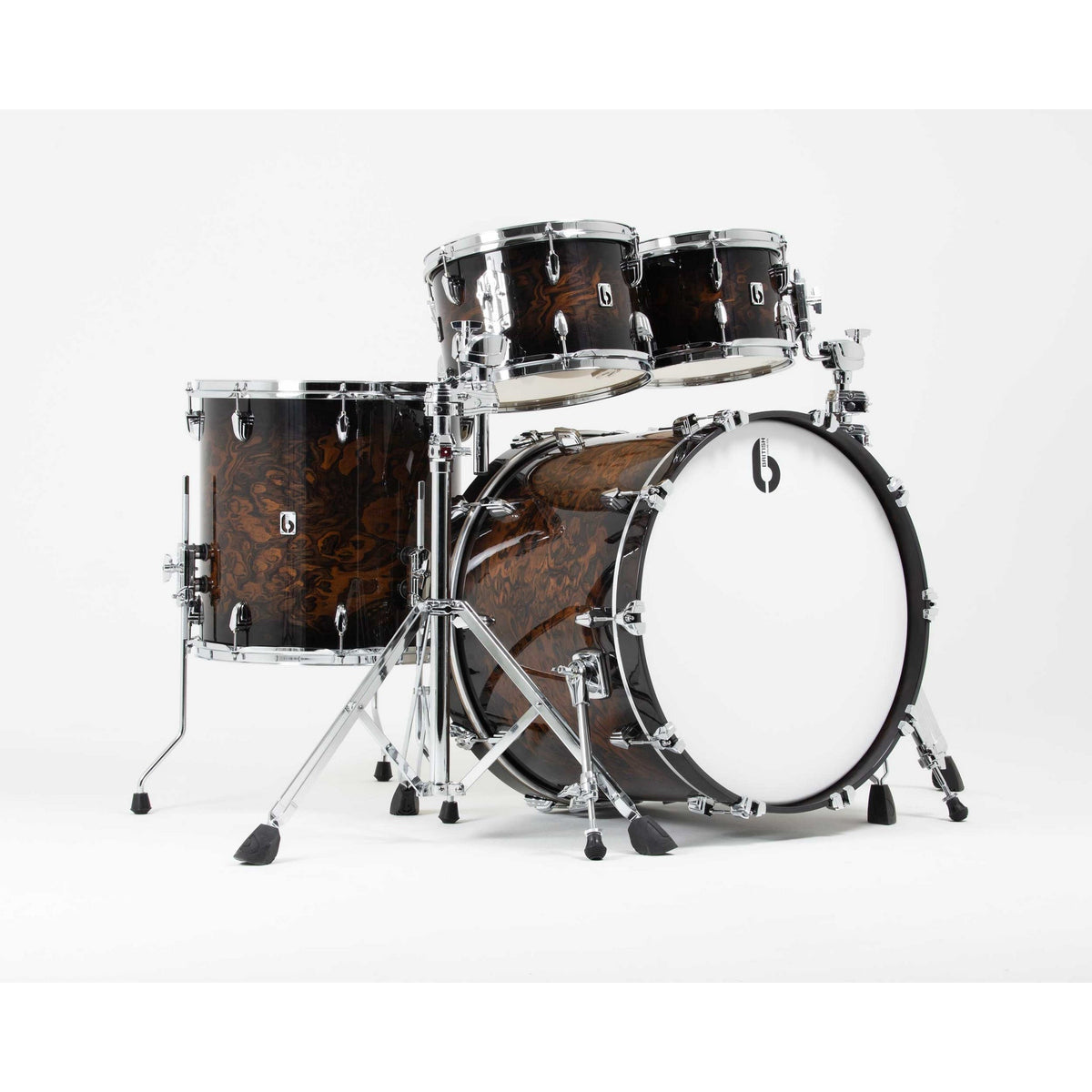 British Drum Co LEG-22-FS-WDG Legend Series Fusion 22 Kit, Windsor Dark Ultra Finish