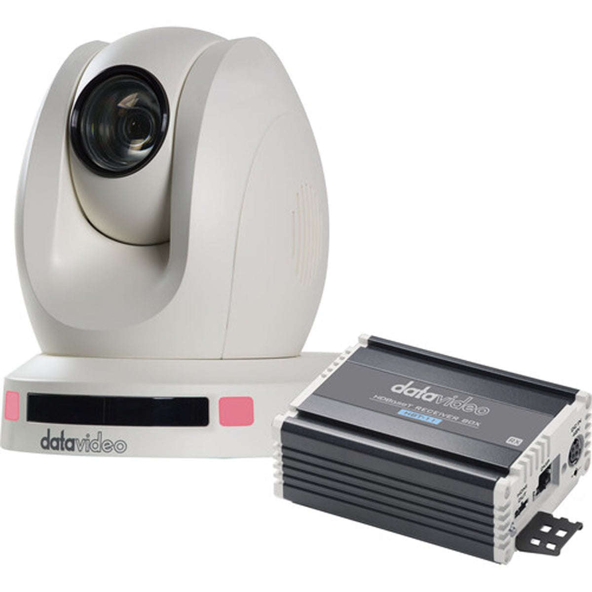Datavideo PTC-140TW 12X HDBaseT PTZ Camera with HBT-12 Receiver Kit, White
