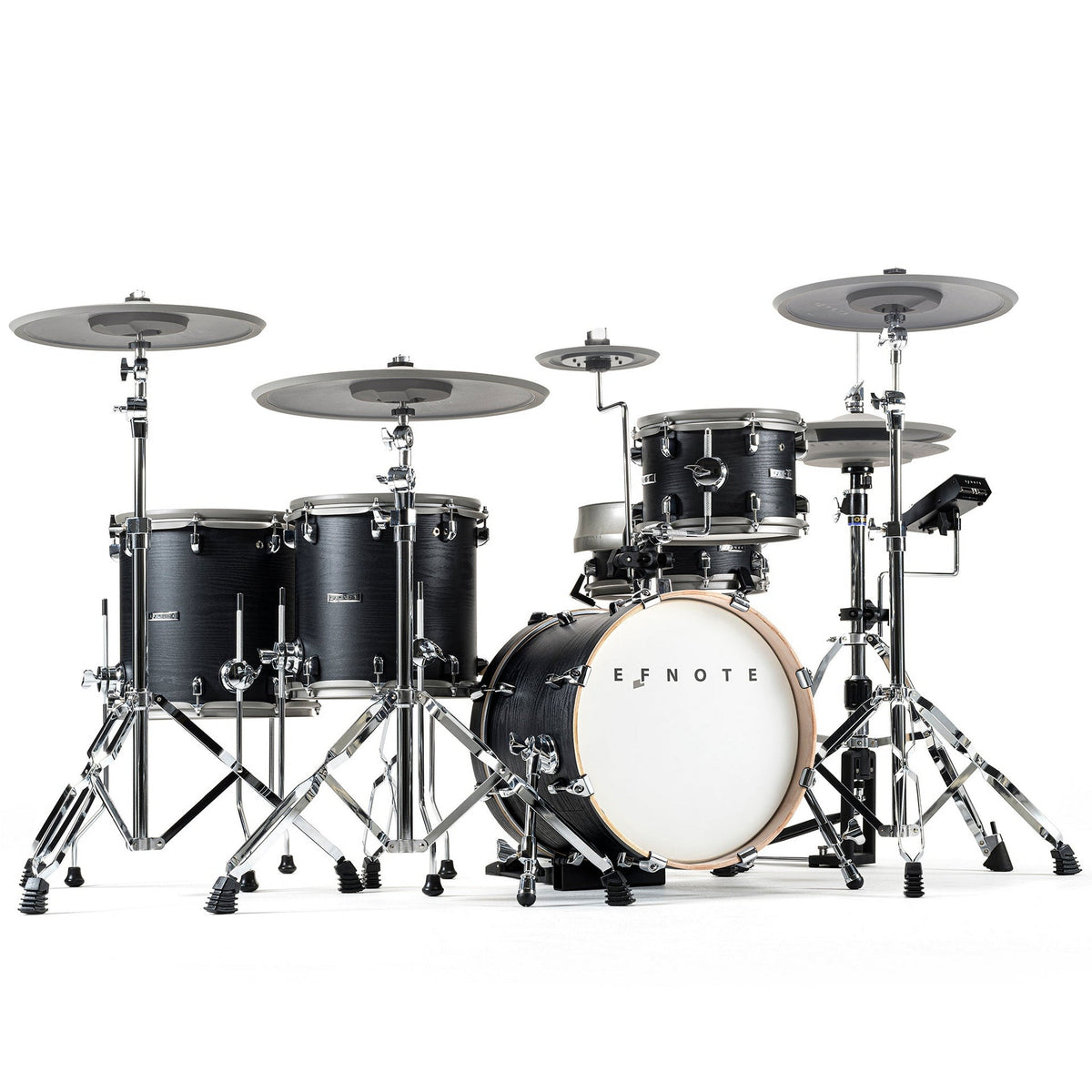 EFNOTE 5X Acoustic Designed Electronic Drum Set, Black Oak Wrap Finish