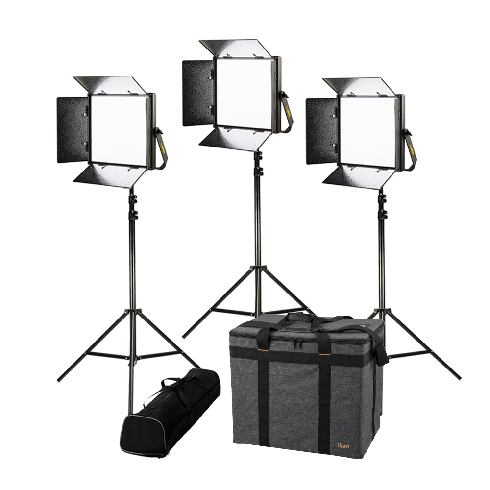 Ikan LBX10-3PT-KIT Lyra 3-Point Soft Panel LED Light Kit with DMX Control