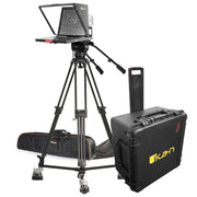 Ikan PT419W-TK-TRIPOD 19-Inch Widescreen Teleprompter, Tripod, Dolly Turnkey, and Travel Kit