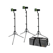 Ikan SFC65-3PT-KIT Stryder 3-Point RGBW Color 2800K-6500K 65W LED Fresnel Light with DMX