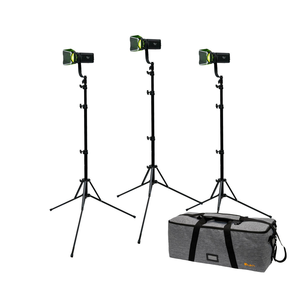 Ikan SFC65-3PT-KIT Stryder 3-Point RGBW Color 2800K-6500K 65W LED Fresnel Light with DMX