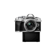 OM System E-M10 Mark IV Mirrorless Camera with 14-42mm EZ Lens, Silver