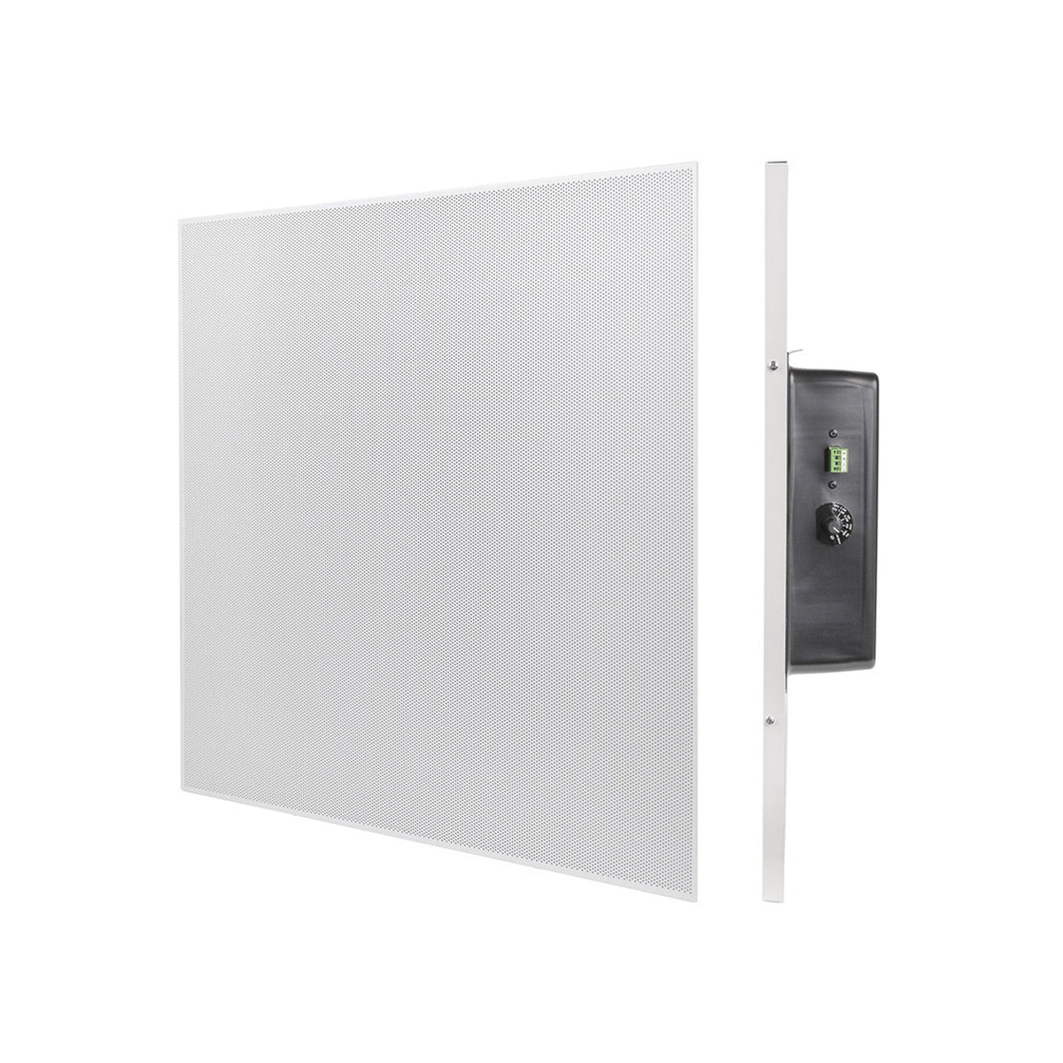Pure Resonance Audio Medical Office Audio System with (2) SP8 Low-Profile 2x2 Ceiling Tile Speakers, MA30BT 30W Bluetooth Mixer Amplifier, and (2) VC50W Volume Control