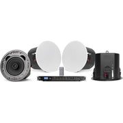 Pure Resonance Audio Office Ceiling Sound System with 4 C8 8-Inch Ceiling Speakers and RMA500BT 500W Bluetooth Mixer Amplifier