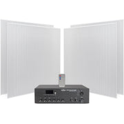 Pure Resonance Audio Background Music System with (4)SP8 Ceiling Tile Speakers and MA60BT Bluetooth Mixer Amplifier