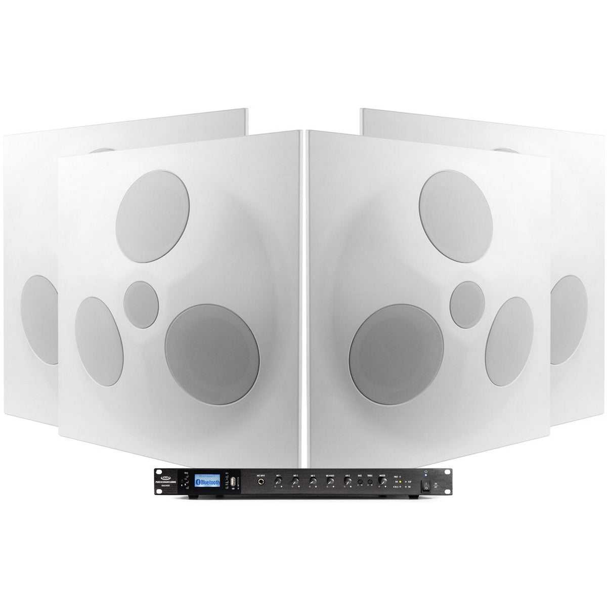 Pure Resonance Audio Sanctuary Sound System with (6) SD5 Ceiling Tile Speakers and RMA350BT Rack Mount Bluetooth Mixer Amplifier