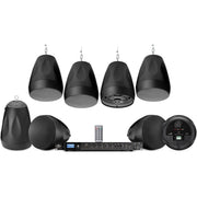 Pure Resonance Audio Restaurant Sound System with (8) PD6 Pendant Speakers and RMA350BT Amplifier