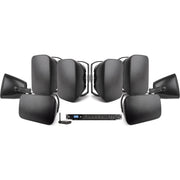 Pure Resonance Audio Fitness Center Sound System with (8) S8.1 Outdoor Speakers, and RMA350BT Amplifier