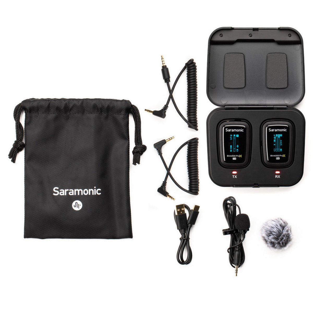 Saramonic Blink 500 ProX 2.4GHz Wireless Microphone System - Clip-On Microphone System w/Lavalier
