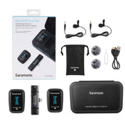Saramonic Blink 500 ProX 2.4GHz Wireless Microphone System - 2-Person USB-C Wireless Mic w/ Lavalier