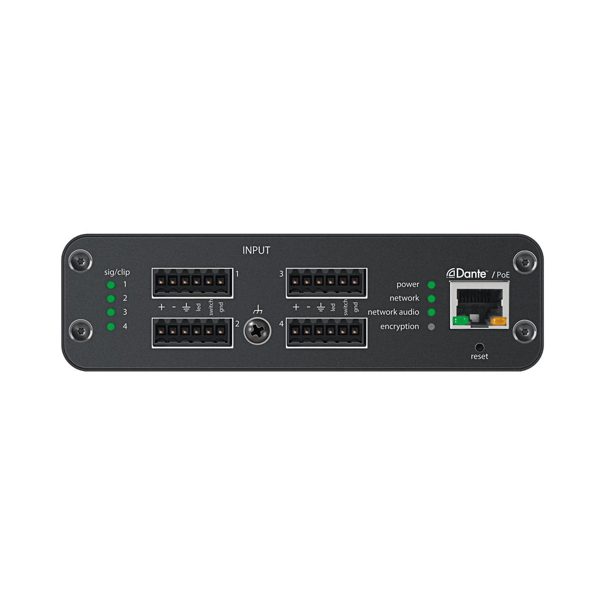 Shure ANI4IN Audio Network Interface - Block