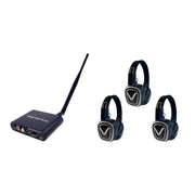VocoPro SILENT-DISCO-PRO Long-Range System with Transmitters/ Headphones - 1 Transmitter/3 Headphone Receivers