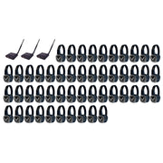 VocoPro SILENT-DISCO-PRO Long-Range System with Transmitters/ Headphones - 3 Transmitters/50 Headphone Receivers