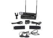 Pure Resonance Audio School Speaker System with VCA8 Vector Ceiling Tile Speaker, MA30BT Bluetooth Mixer Amplifier, and WMS1-HH Wireless Handheld Microphone