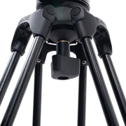 Ikan EG780A2D 2-Stage Aluminum Fluid Head Tripod Kit with Dolly and Adjustable Drag<