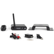Pure Resonance Audio School Sound System with Dual A115 15-Inch Bluetooth Loudspeakers, MX9 9-Channel Mixer, WMS1-HH Wireless Microphone, and PTT1 Gooseneck Microphone