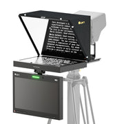 Ikan PT419W-NDI-TMN-TK Aura 19-Inch POE++ NDI Teleprompter, NDI Talent Monitor with Full NDI Encoding/Decoding, IP Tally Light, and Travel Kit