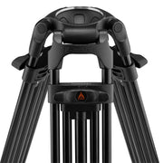 Ikan EG780A2D 2-Stage Aluminum Fluid Head Tripod Kit with Dolly and Adjustable Drag<