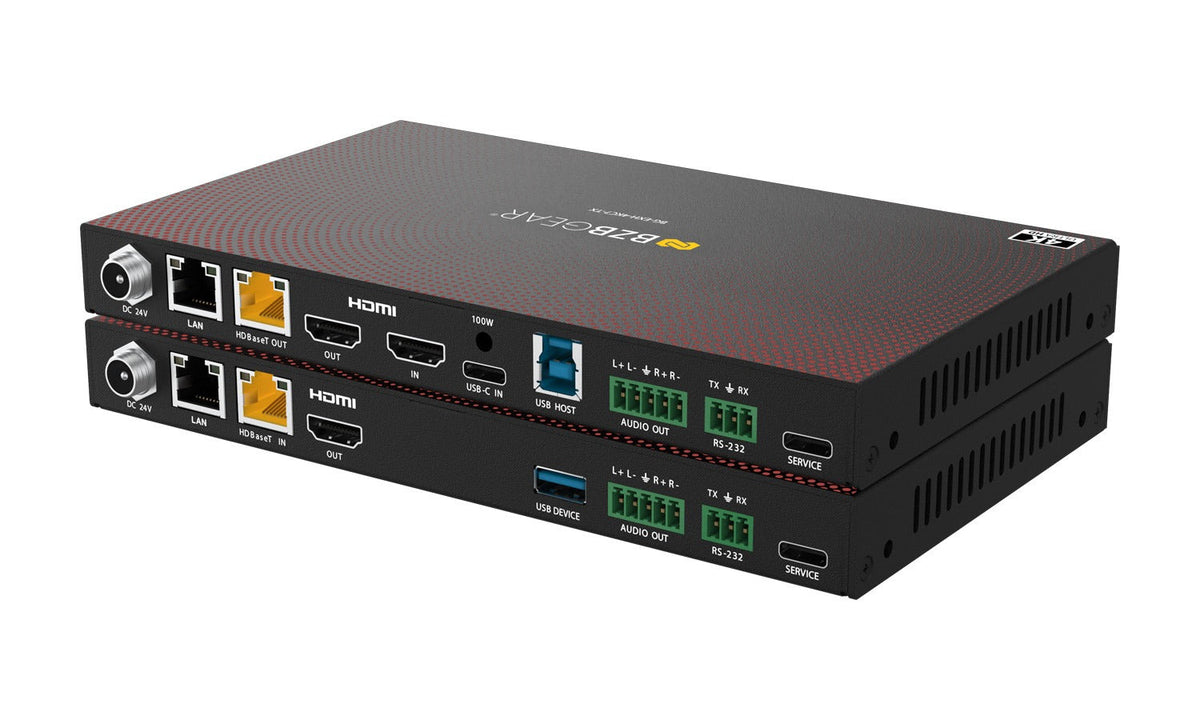 BZBGEAR BG-EXH-4KC7 4K HDMI USB-C KVM HDBaseT 3.0 Extender Switcher