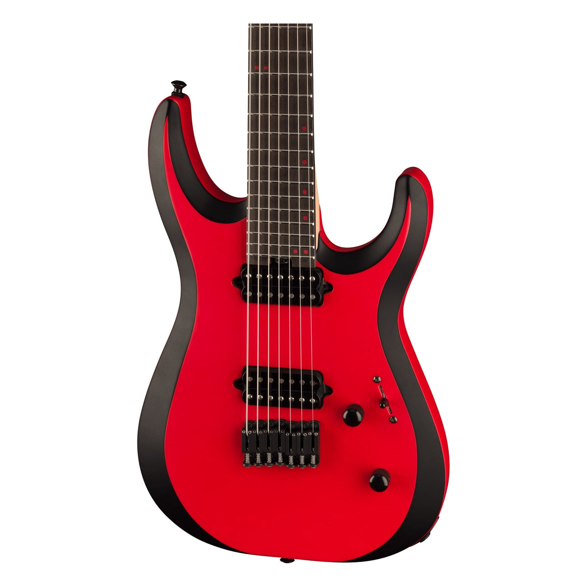 Jackson Pro Plus Series DK Modern MDK7 HT - Satin Red with Black Bevels
