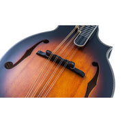 Washburn M3SEBRK F-Style Acoustic Electric Mandolin with Gig Bag. Bourbon Burst