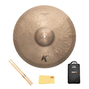 Zildjian K2213 20" K Klassisch Symphonic Cymbals, Medium Heavy - Pair w/ Drumstick Bag