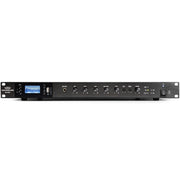 Pure Resonance Audio Paging Sound System with (6) SP8 Drop Tile Ceiling Speakers, RMA120BT Rack Mount Bluetooth Mixer Amplifier, and PTT1 Push-to-Talk Microphone
