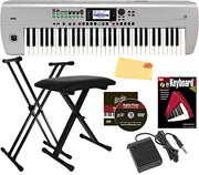 Korg i3 Music Workstation - Matte Silver w/ Adjustable Stand