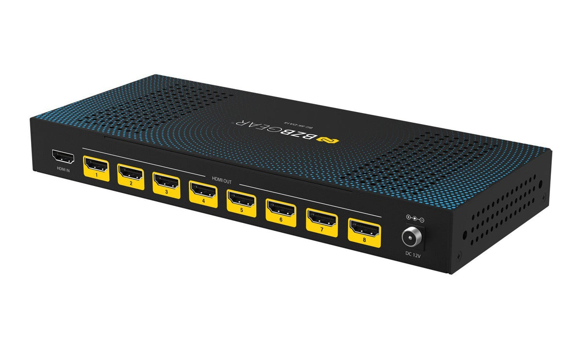 BZBGEAR BG-8K-DA18 1x8 HDMI 2.1 8K Splitter with Downscaling & Audio De-Embedding