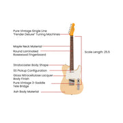 Fender American Vintage II 1963 Telecaster - Vintage Blonde w/ Cleaning Kit