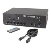 Pure Resonance Audio Small Classroom Sound System with (2) S6 6.5-Inch 70V Surface Mount Speakers and MA120BT 120W Bluetooth Mixer Amplifier
