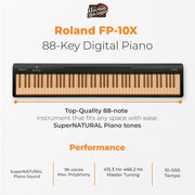 Roland FP-10 88-Key Digital Piano w/ Sustain Pedal