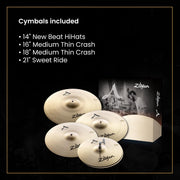 Zildjian A391 A Sweet Ride Cymbal Pack