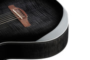 Ibanez AEWC400 Acoustic-Electric Guitar - Transparent Black Sunburst High Gloss w/ Case