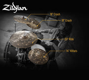 Zildjian SD4680 S Dark Cymbal Pack w/ Cymbal Bag