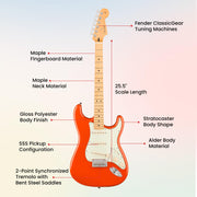 Fender Player II Stratocaster - Rallye Orange w/ Cleaning Kit