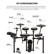 Roland TD313 V-Drums Electronic Drum Kit w/ Drumsticks