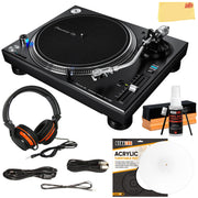 Pioneer DJ PLX-1000 Professional Direct Drive Turntable - Black w/ Headphones